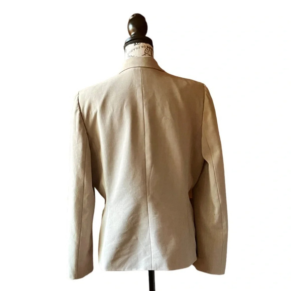 Tahari tan blazer womens Normcore business ethereal granola girl y2k retro 12 - Picture 4 of 8